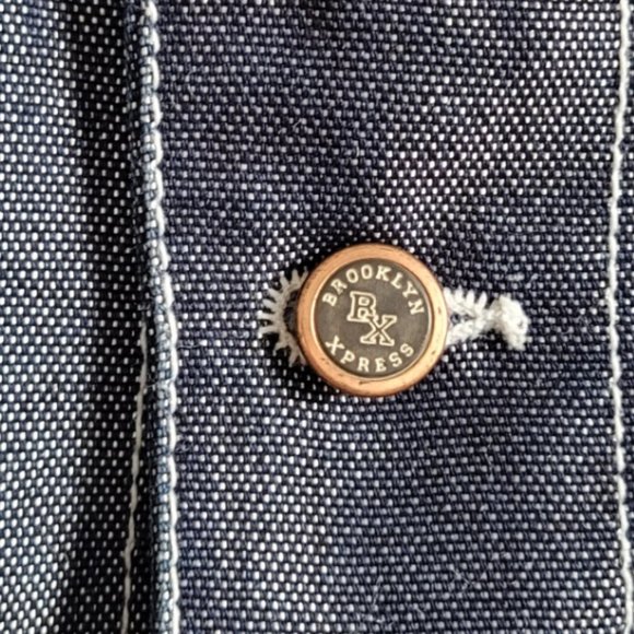 Brooklyn Xpress Vintage Shiny Denim Men's Jacket/coat Size XXL - Picture 6 of 14